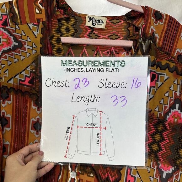 Show Me Your Mumu Peta Tunic V-Neck Blouse Dolman Southwestern Aztec Sz. Small - Picture 6 of 9